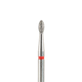 Fresa/Broca de diamante, forma de oliva roja 2.1 sin punta